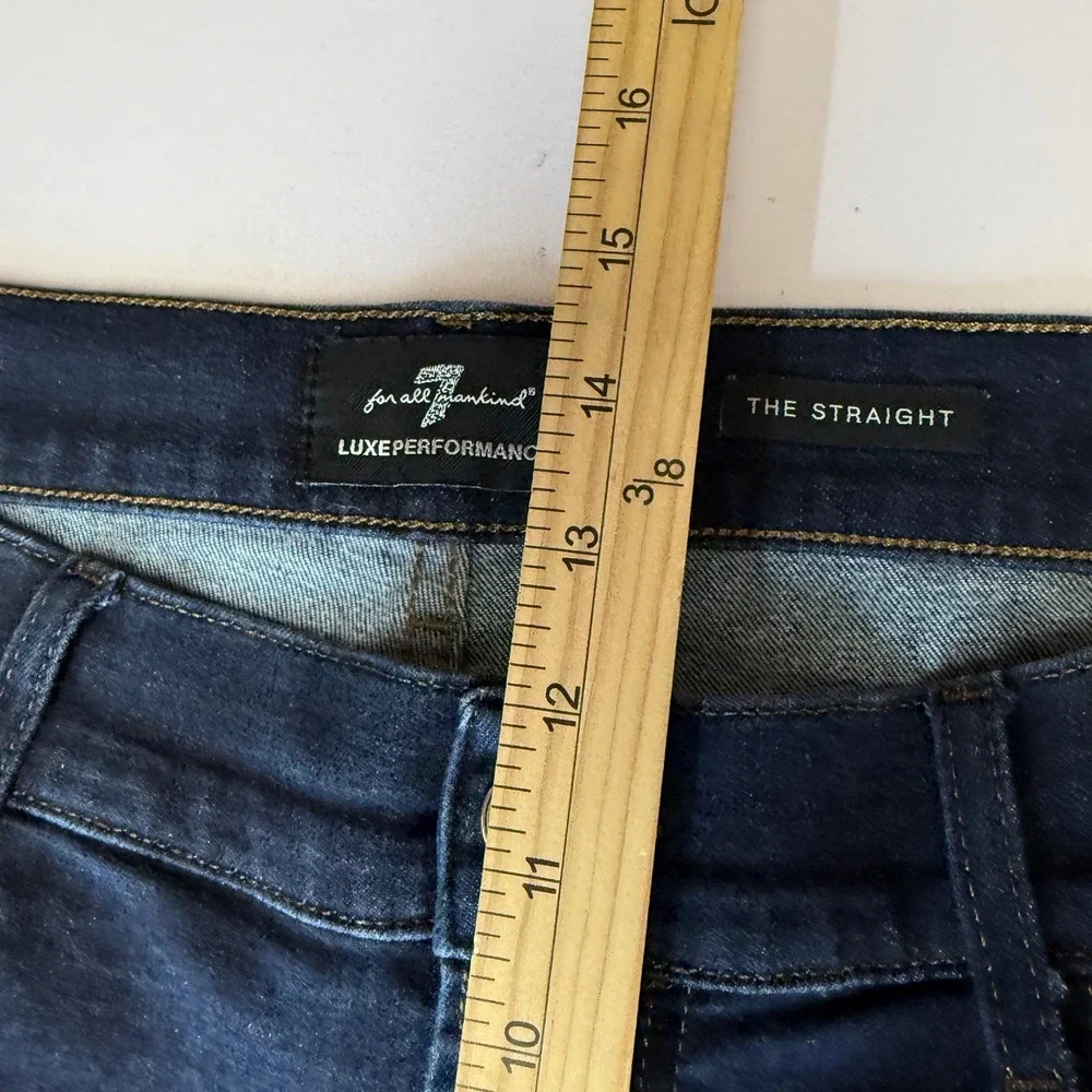 7 For All Mankind The Straight Jeans Mens‎ 40 Rinse Blue Luxe Performance